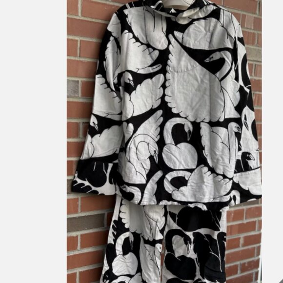 Cecilla Pattersson SWAN Flannel Pajamas Anthropologie - Picture 2 of 10